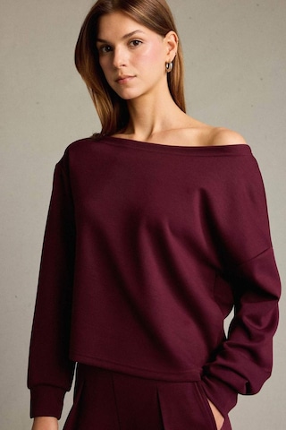 Defacto Kayık Yaka Modal Sweatshirt G2914ax25aubr115 Bordo