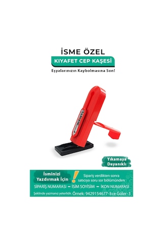 Kırmızı Cep Kaşesi, Elbise İsim Ve Kıyafet, Defter Kitap Kaşesi Anaokulu Kreş Etiket, Öğrenci Kaşesi Çok Renkli