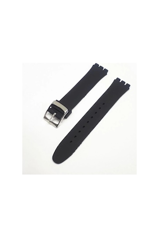 17mm Swatch Uyumlu Siyah Slikon Saat Kordonu Çok Renkli