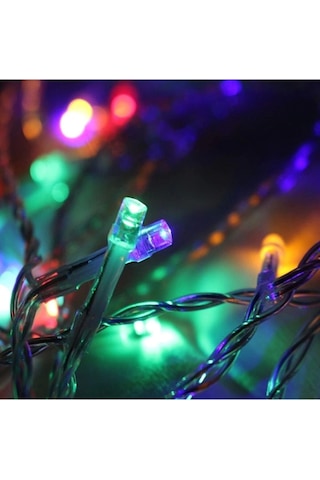 8 Foksiyonlu 10 Metre 100 Ledli Fişli Led Dekor Lambası Animasyonlu Rekli Yılbaşı Ağacı Işığı