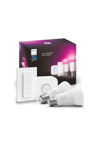 Akıllı Aydınlatma Led Ampul Başlangıç Kiti, 2'li E27 Ampul , Köprü Ve Dimmer Set, Beyaz Ve Renkli Diğer