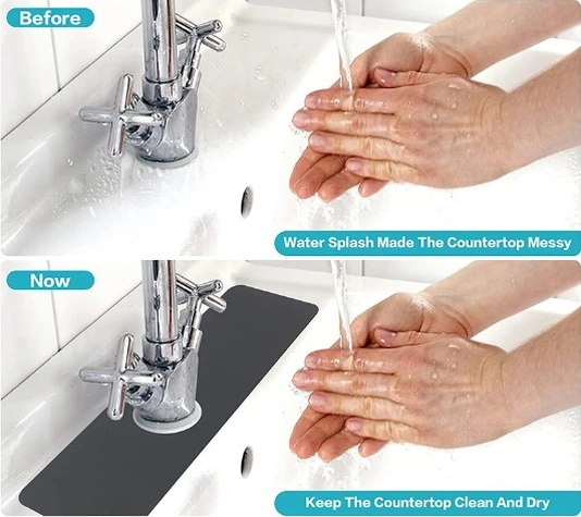 River World Lavabo Kenarları İçin Sihirli Su Emen Mat Çok Renkli