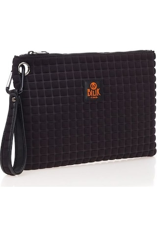 Bilik Deri Siyah Kumaş Kadın Portföy & Clutch Çanta Melis