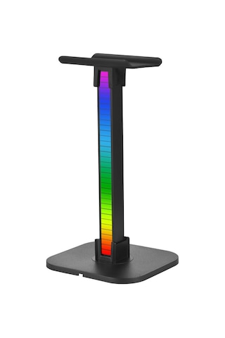 Kulaklık Standı Rgb Işık Masaüstü Bilgisayar Oyun Kulaklığı Alt Kısmı Kaymaz Tip-c Bağlantı Noktalar