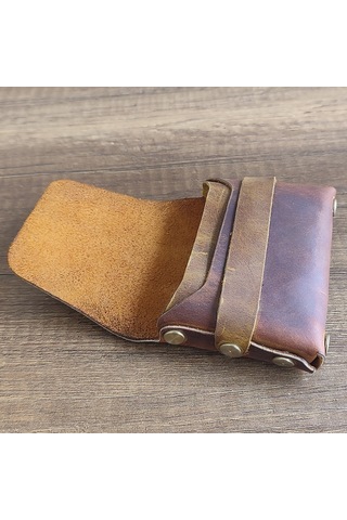 Sumerian Leather Craft Deri Cüzdan Kadın Taba