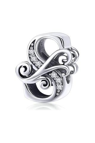 Wostu 925 Ayar Gümüş Az 26 Harfler Göz Kamaştırıcı Boncuk Fit Charm Bilezik Ve Kolye S