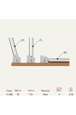 Gürçayhırdavat Katlanır Masa Ayağı 11.503 4'Lü