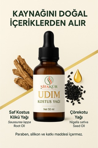 Şifakür Kostus Özlü Udi Hindi Yağı 50 ML