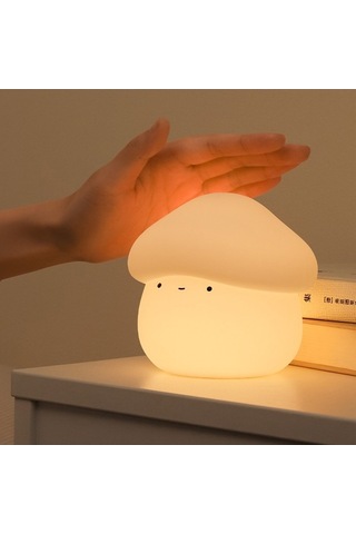 Ulzyvf Silikon Mantar Gece Lambası Pat Işık 15/30 Dakika Gecikmeli Kapama İki Dimmer 1w Led Diğer