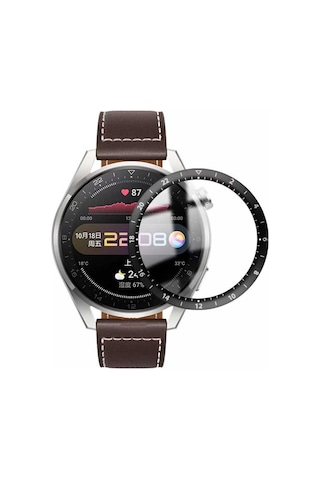 More Tr Huawei Watch 3 Pro Zore Pmma Pet Saat Ekran Koruyucu-Siyah