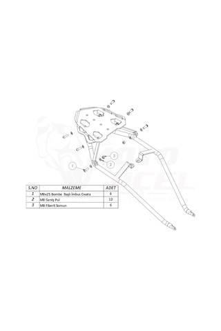Tvs Raider 125 Çanta Demiri