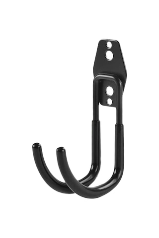 Lemestar Kalıtıcı Çelik Garaj Kanca - Siyah Küçük Çengel - Bisiklet, Kaykay, Dış Mekan Aletleri İçin Dikey Depolama Organizatörü Siyah