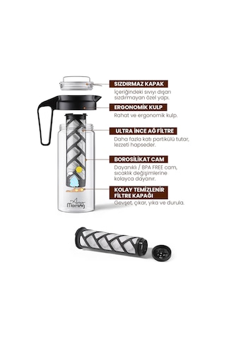 Any Morning CGJ054 Soğuk Demleme Kahve ve Çay Sürahisi 1300 ML Siyah