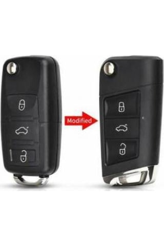 Gma Keys Lüx Volkswagen Vw Golf Polo Jetta Bora Passat Transporter Dönüşüm Çevirici Anahtar Kumanda Kabı