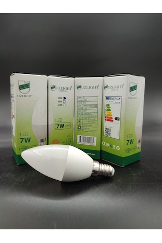 Led Ampul E.14 Sarı Işık 7.watt 4.adetli Paket