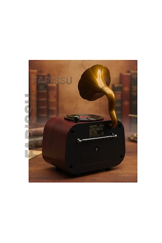 Retro Gramofon Görünümlü Bluetooth'lu Fm/am/sw 3 Bant Radyo Ve Müzik Çalar Everton Rt-738