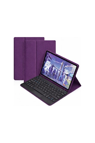 Microcase Samsung Uyumlu Galaxy Tab A11 Plus 11 İnch Tablet İçin Bluetooth Touchpad Klavye + Standlı Kılıf - Bkk5