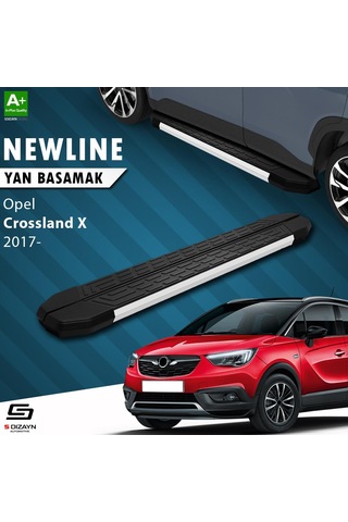 S-dizayn Opel Crossland X Newline Aluminyum Yan Basamak 173 Cm 2017 Üzeri A+ Kalite