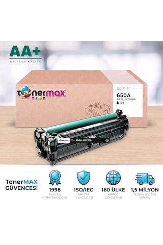Hp 650a Ce270a Siyah Uyumlu Toner Aa Plus / Color Laserjet Enterprise Cp5525 / M750