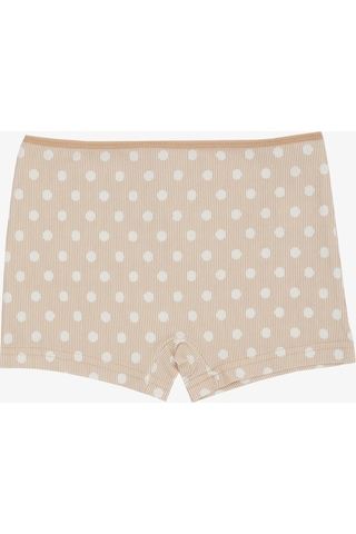 Breeze Kız Çocuk Boxer Puantiye Desenli 5-11 Yaş, Bej-bej Bej