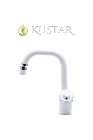 Kustar Lexus Beyaz Mix Kuğu Aç Kapa Banyo Oynar Başlık 360 Ayarlanabilir Lavabo Bataryası