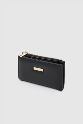 Shule Bags Aster Yumuşak Dokulu Kadın Cüzdan Siyah