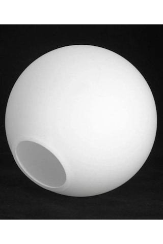 Beyaz Renk Glop Cam - Avize Fanusu - 15 Cm Çap - E27 Ampul Uyumlu