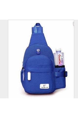 Xinh Kadın Erkek Moda Tuval Çanta Spor Bel Çantası / Göğüs Çantası Usb Şarj Crossbody Omuz Çantası Mavi Mavi