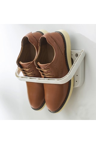 Sones Vakumlu Kupa Çok Fonksiyonlu Katlanır Duvar Askılı Terlik Depolama Rafı Pembe