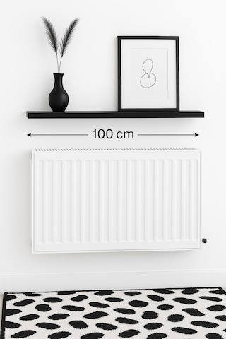100 Cm Mat Siyah Mdf Petek Üstü Raf Gizli Montaj Ahşap Duvar Rafı
