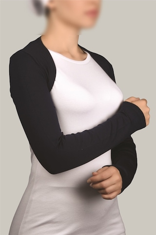Altobeh Uzun Kollu Kadın Tesettür İçe Giyilen Bolero - Lacivert Çok Renkli