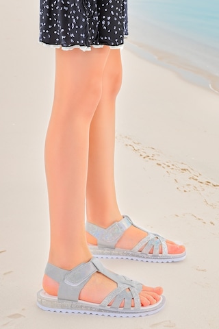 Kiko Kids Kız Çocuk Sandalet Arz 2350 Gümüş