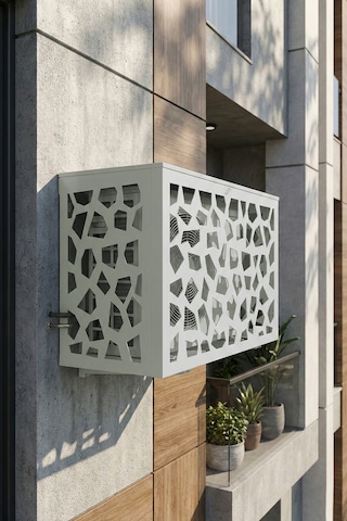 Klima Motoru/dış Ünite Gizleme/koruma Kafesi Xl 120x62x150 H Stone Gri