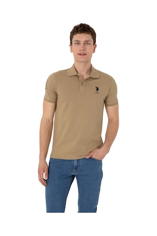 U.S. Polo Assn. Erkek Slim Fit Polo Yaka Basic Tişört Haki