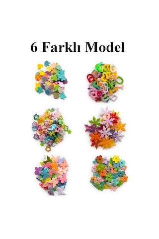 Karışık Şekilli Elişi Pulu Standlı 6 Model 90gr 1 Paket Set 2 Parlak Pul Okul Sınıf Etkinlik Resim Dekarasyon Hobi