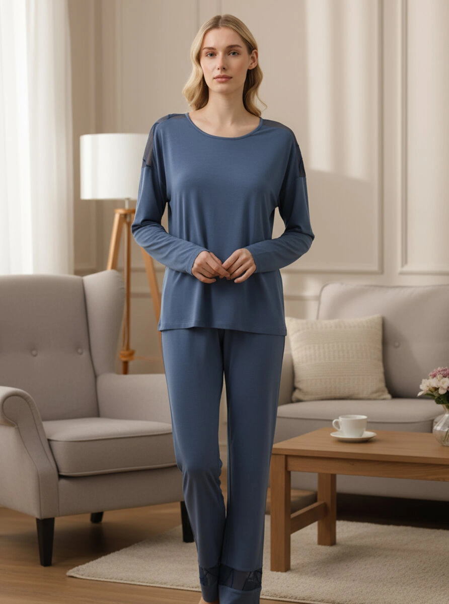 Blackspade Kadın Pijama Takımı 51931 - Mavi Mavi