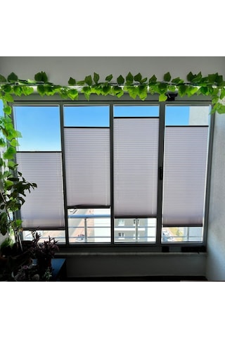 Artiron Cam Balkon Ve Ofis Perdesi Plise Perde Katlanır Perde Vidalı Sistem Antrasit