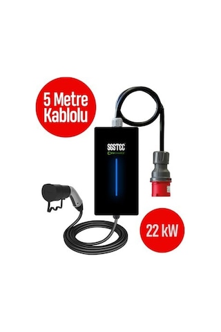Sgstec Home 22kw 5metre Kablolu Taşınabilir Elektrikli Araç Şarj Cihazı