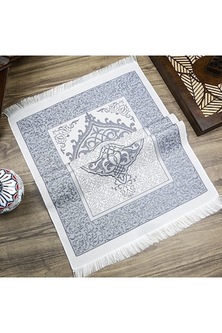 Hediyelik Kuran-ı Kerim, İnci Tesbih, Seccade, Asetat Kutulu 25x18 Cm Mevlid Paketi-lacivert
