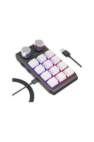 Carrier "12 Tuşlu Kablosuz Oyun Ve Tasarım Klavyesi - Kırmızı