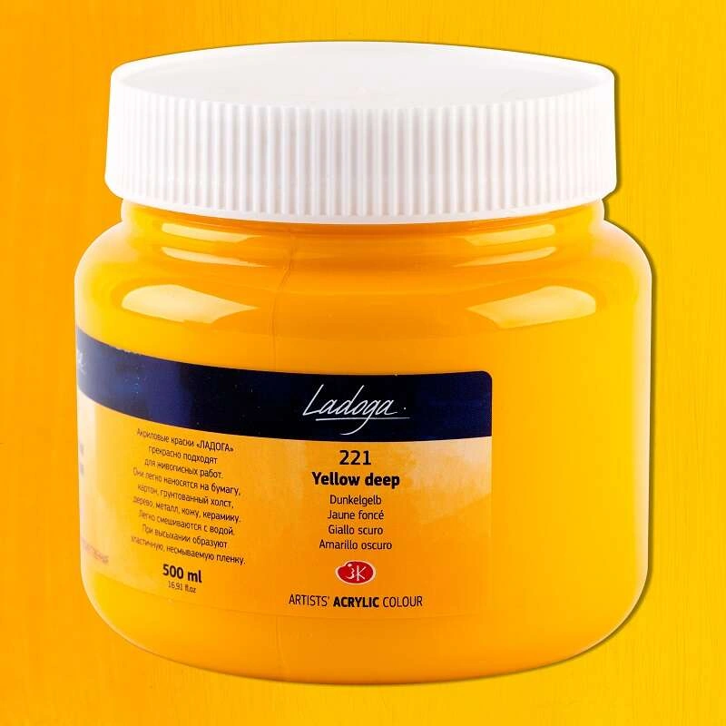 St. Petersburg Ladoga Akrilik Boya 500 Ml Yellow Deep 221 Standart