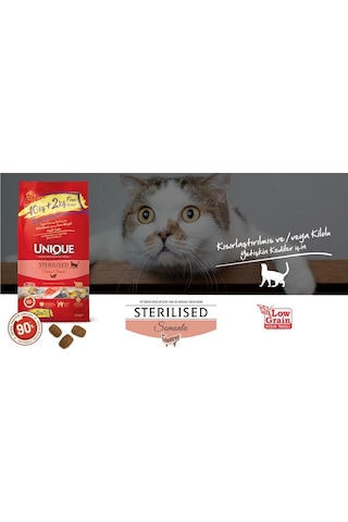 Unique Kısırlaştırılmış Sterilised Kedi Maması Somonlu 10+2 Kg