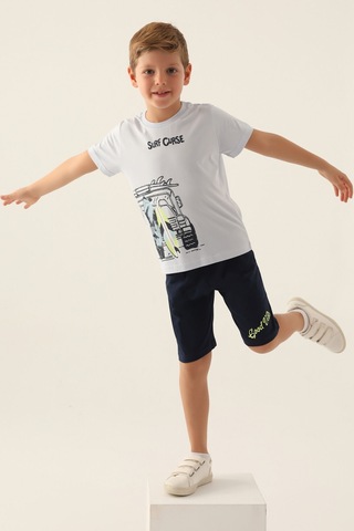 Rolypoly Surf Beyaz Erkek Çocuk Bermuda Takım 5274-42997 Beyaz