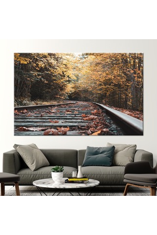 50x70cm 1 Parça Kanvas Tablo, Tren Yolu
