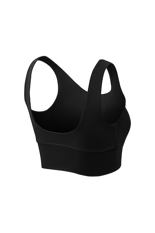 Kosona Kadınlar İçin Spor Büstiyeri, Yuvarlak Yaka U-üstü, Büst Padli, Yoga Giyimi, Siyah, Avrupa Bedeni 6/m