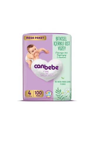 Canbebe Bebek Bezi Mega Paket 4 Beden 7-14kg 100 Lü