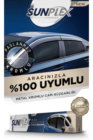 Sunplex Citroen C5 Aircross Kromlu Cam Rüzgarlığı 4lü Set 2017 Ve Üstü