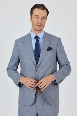 İmza Mavi Mono Yaka Astarlı Çift Yırtmaç Esnek 4 Drop Comfort Fit Classic Takım Elbise 1001250160 Mavi