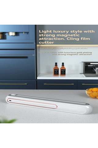 Fortunelane Beyaz Abs Lüx Manyetik Manta Kesici, Ev Kullanıma İki Yönlü Kayar Bıçaklı, Hafif Ve Şık Tasarım, Pratik Özellikli Be Beyaz