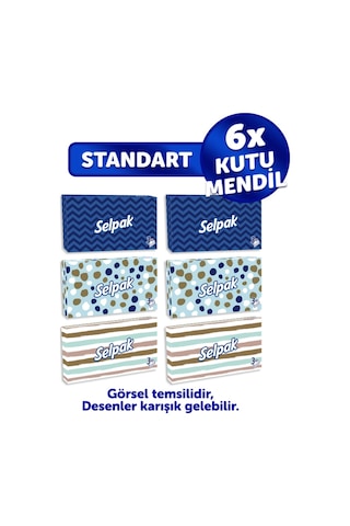 Selpak® Kutu Mendil 6'lı